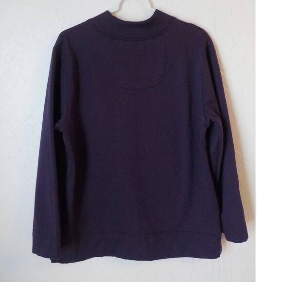 Bobbie Brooks Purple Sweatshirt Top Women Large (14-16) V-Neck Comfy Pullover - Picture 2 of 8